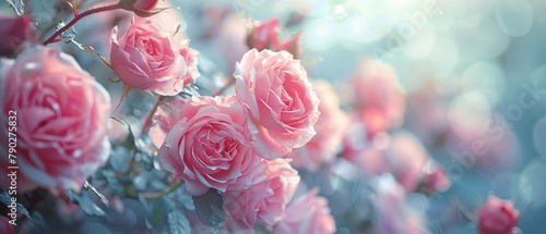 Blooming Pink Roses