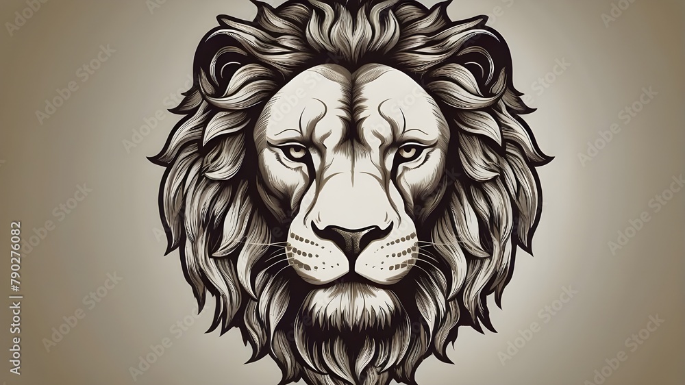 lion head mascot A powerful vector logo for 
