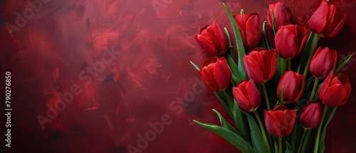 Red Tulips in a Vase
