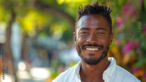 Smiling Man in Suit and Tie