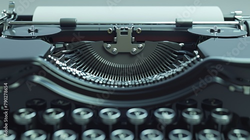 A Close-Up of Vintage Typewriter