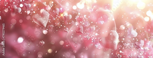 Blurry Hearts Reflected on Window