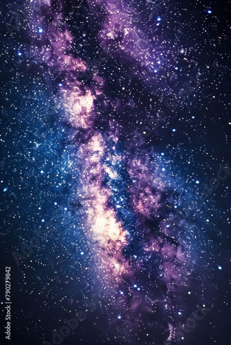 The Milky Way and Stars in Night Sky