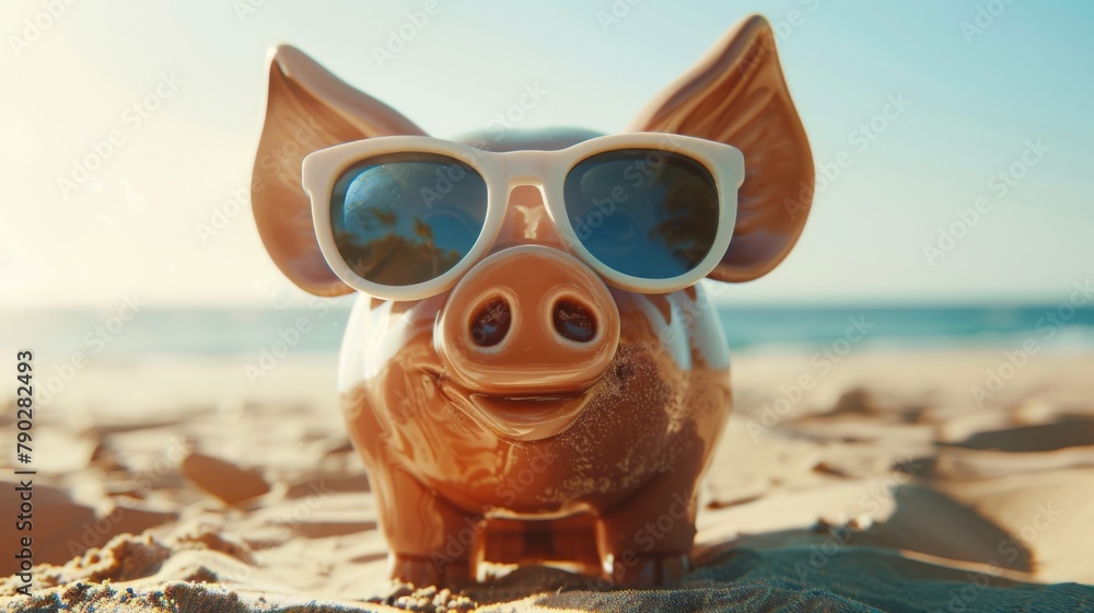 A Piggy Bank on the Beach
