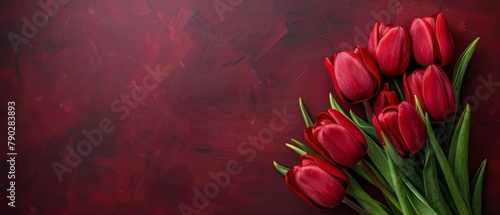 Red Tulips in a Vase