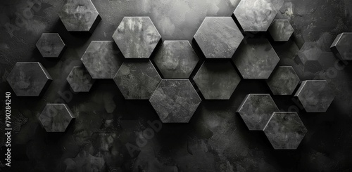 Monochrome Hexagonal Pattern