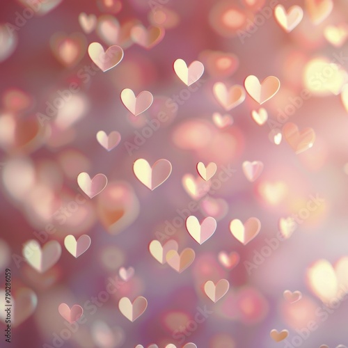 Floating Hearts in the Air