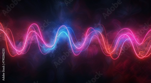 Vibrant Colorful Wave of Light on Black Background