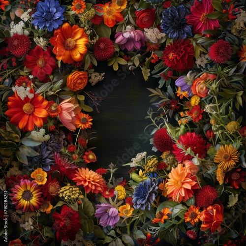 A Bunch of Flowers on a Table
