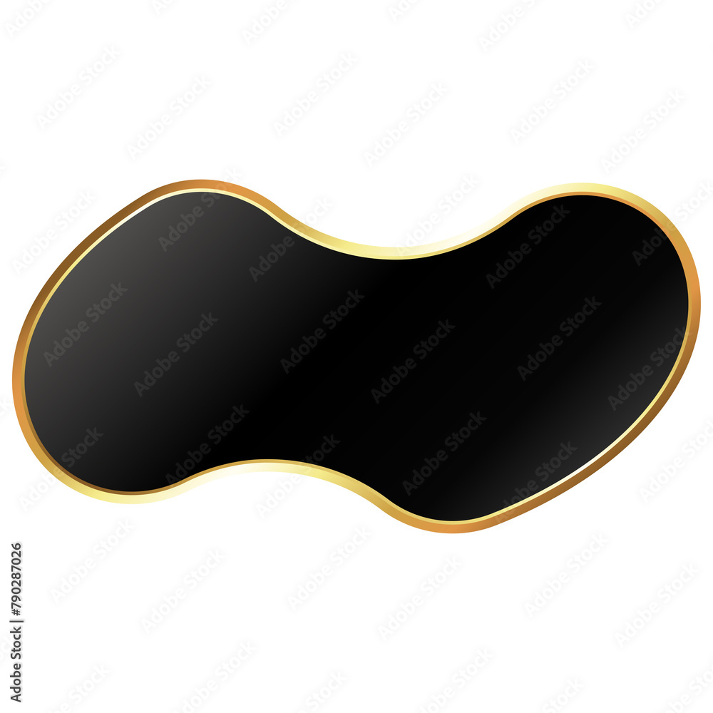 Element unique geometric frame in gold color with black background inside Element unique geometric frame in gold color with black background inside