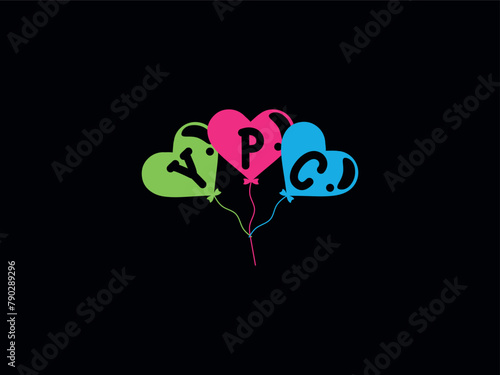 YPC Letter Logo With Love Balloon