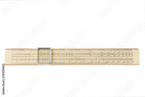 The slide rule, also known colloquially in the United States as a slipstick, is a mechanical analog computer. Full depth of field. photo
