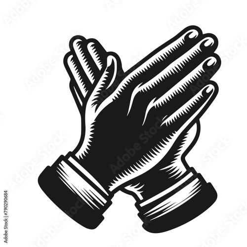 Hand gesture vector illustration isolated on white background