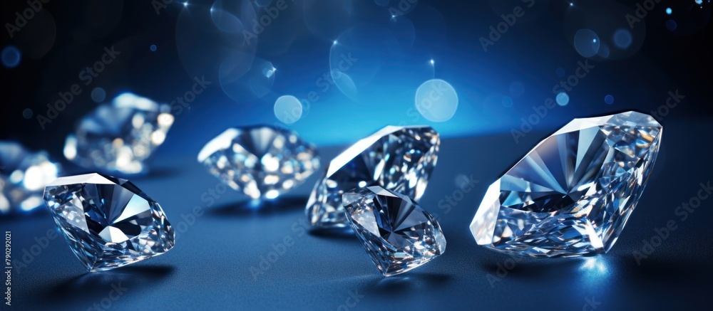 Beautiful diamond and glitter against shiny background Beautiful diamond and glitter against shiny background