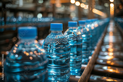 consumer equity packaging line of a water bottling plant in plastic bottles