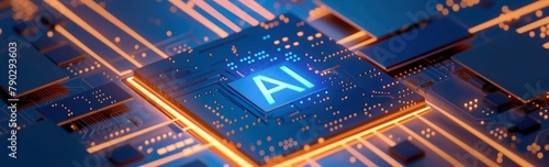 A chip with an AI processor represents an important step in the development of modern electronics, opening up new opportunities for the creation of intelligent technologies and devices. photo