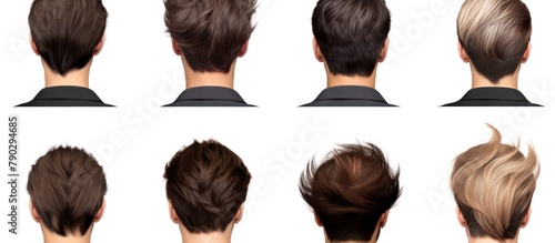 Set of fashionable man's hairstyles.