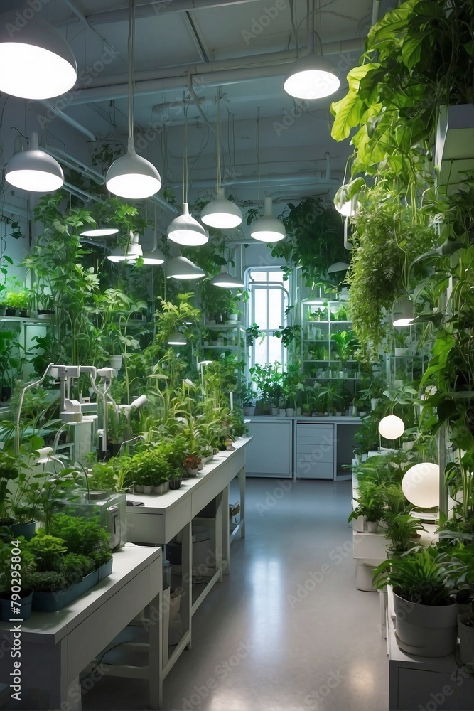 Room filled with numerous green plants Room filled with numerous green plants