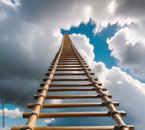 rope ladder going to the sky