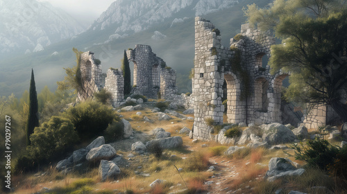 Podgoricas Duklja Ruins art