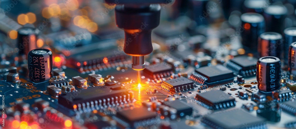 Production lines for installing new processors provide high speed and ...