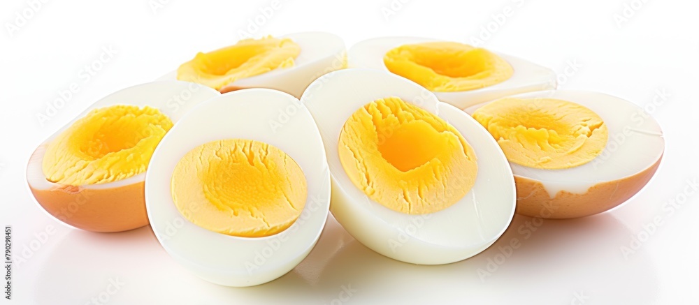 boiled egg isolated white background. boiled egg isolated white background.