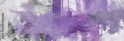 Abstract grunge art  in lavender purple tones. Contemporary painting. Modern poster for wall decoration photo