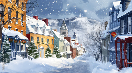 Quebec Winter Charm cartoon photo