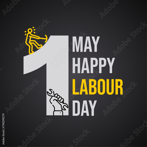 Social Media Post International Labour Day, May 1st, People in different Construction workers, Labor day, Vector Templates,