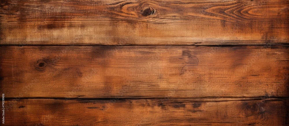 A close-up of a wooden wall with a brown stain A close-up of a wooden wall with a brown stain