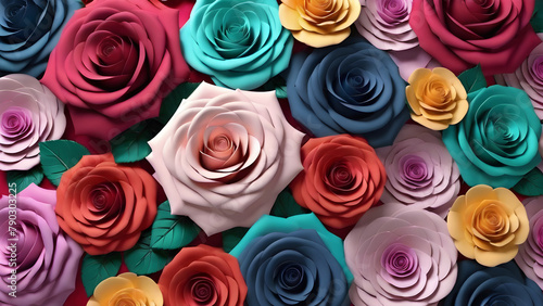 colorful rose flowers background. High resolution image.