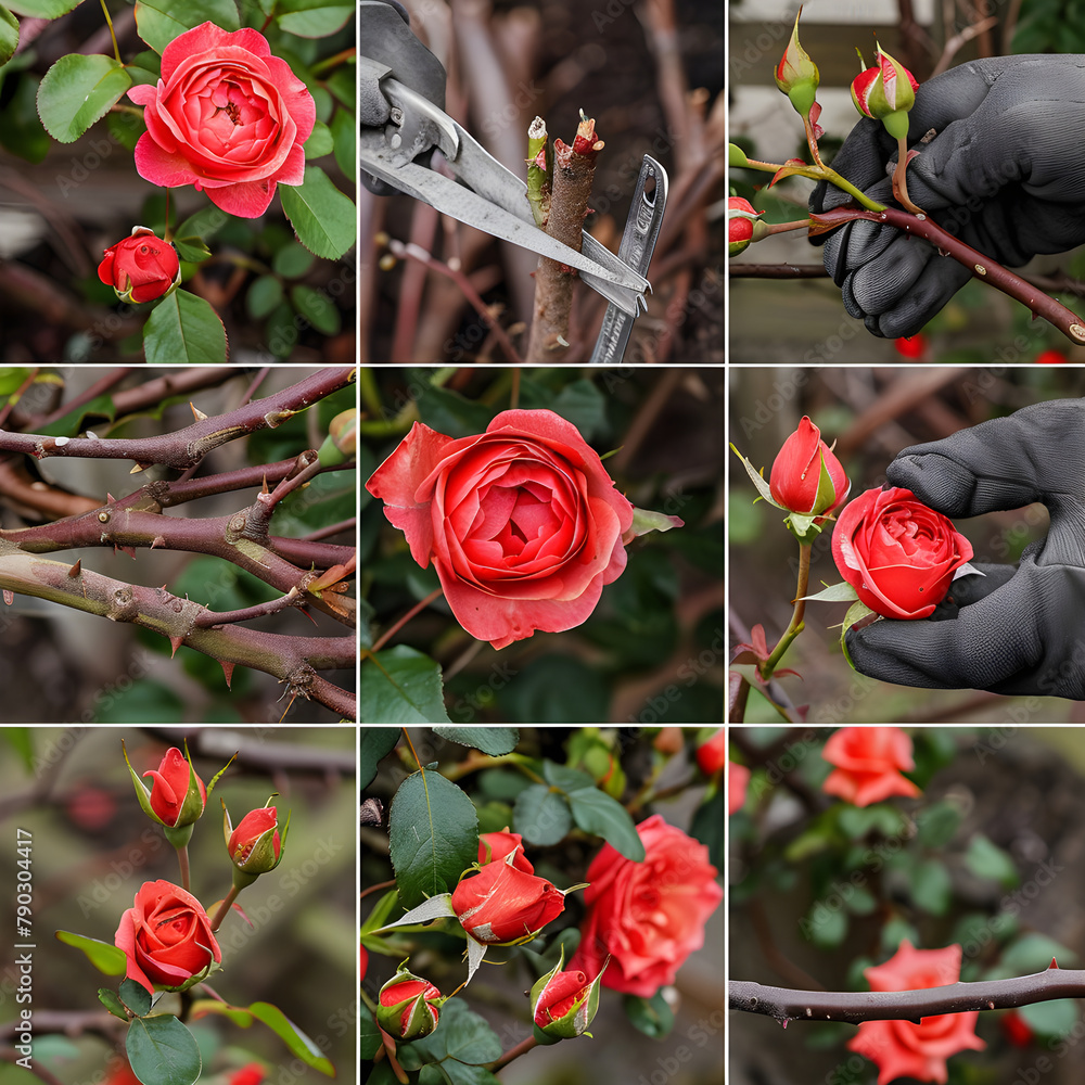 A Comprehensive Visual Guide to Pruning Rose Bushes for Enhanced Growth