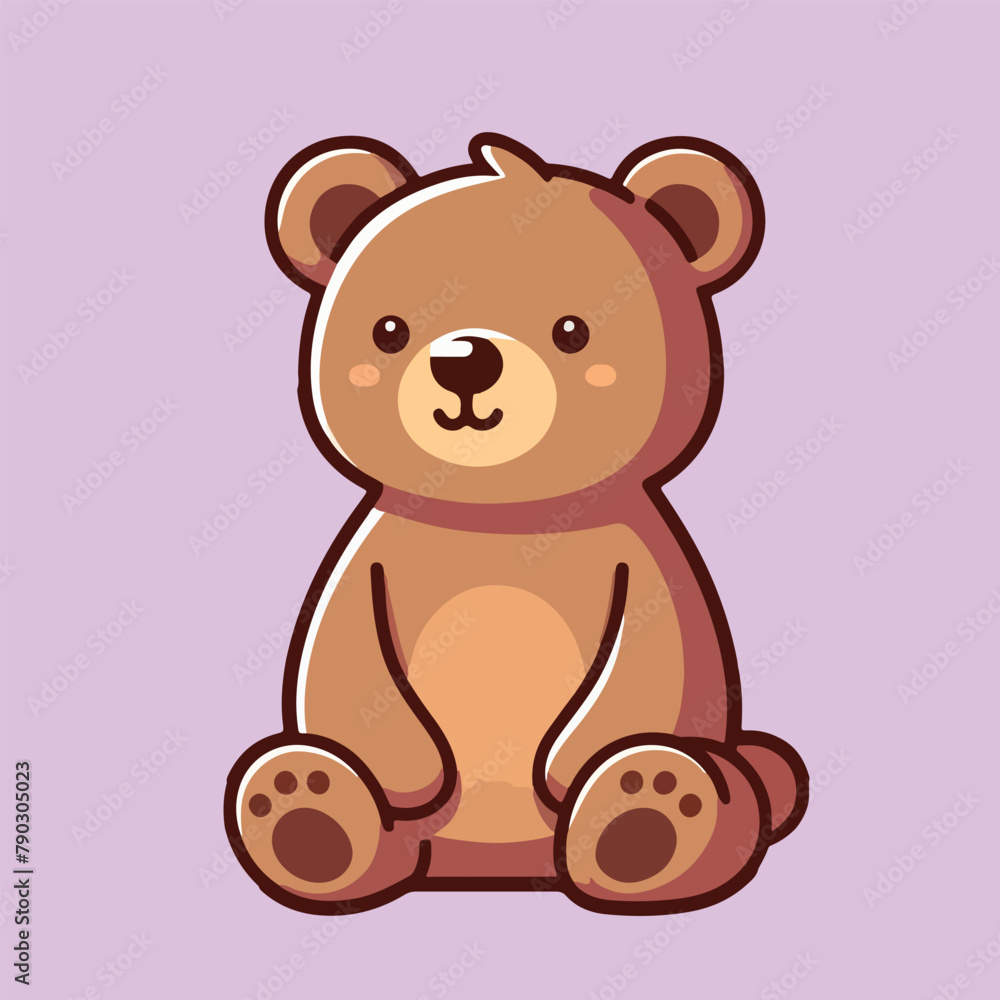Cute bear sitting cartoon vector Cute bear sitting cartoon vector
