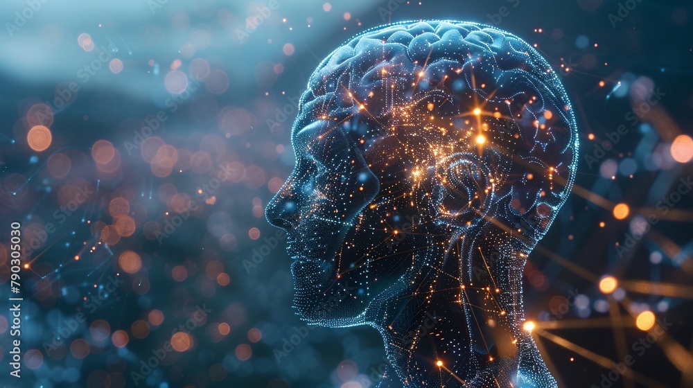 concept of artificial intelligence chip with brain concept of artificial intelligence chip with brain