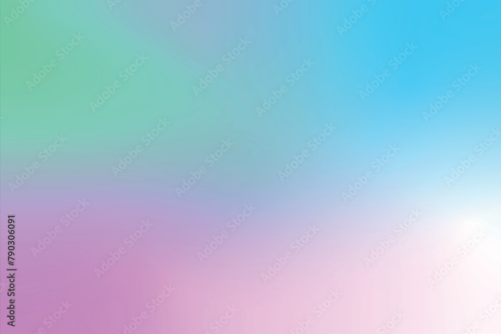 Gradient background abstract. Vector illustration. Blurred pattern for design of websites templates. Green, blue, pink and white colors.