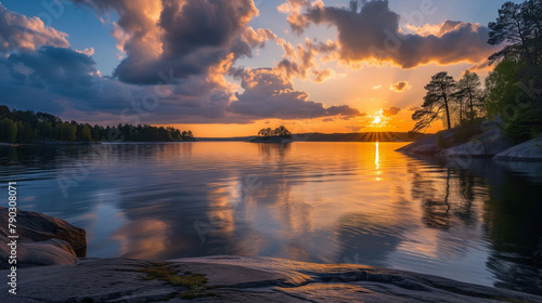 Stockholm Archipelago Sunset photo