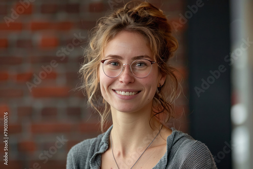 Portrait of a beautiful woman outside (AI Generated) 
