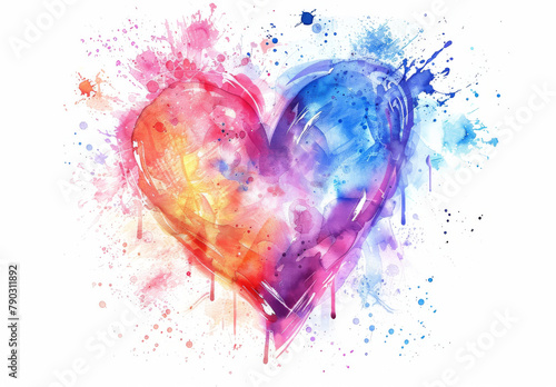 Coloured heart illustration
