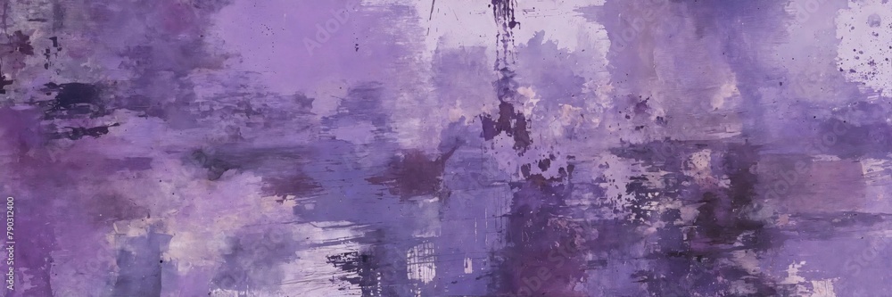 Abstract grunge art in lavender purple tones. Contemporary painting. Modern poster for wall decoration