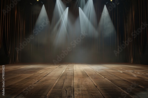 Stage With Lights On