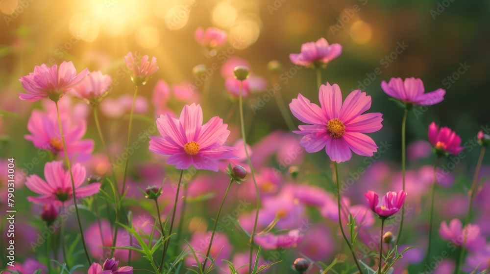 Beautiful cosmos flowers in the garden, , outdoor Chiangmai Thailand Beautiful cosmos flowers in the garden, , outdoor Chiangmai Thailand