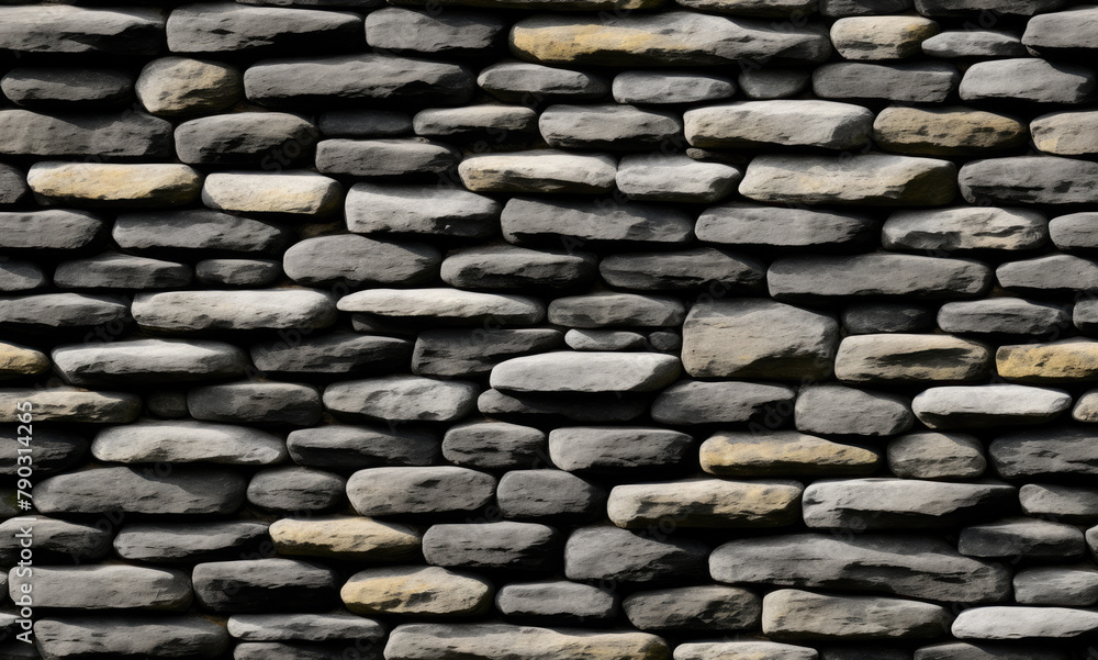 Stone wall. Abstract seamless pattern. AI generated.

