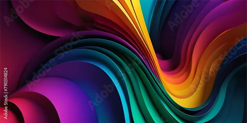 Abstract colorful wavy 3d background