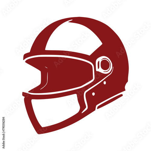 Flat icon of an American gridiron football helmet for use in apps and sports websites