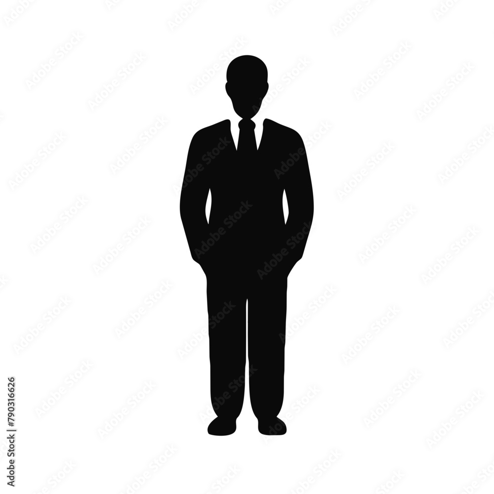 Man full body silhouette icon on a Transparent Background Man full body silhouette icon on a Transparent Background