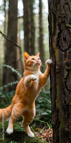 cat in the forest