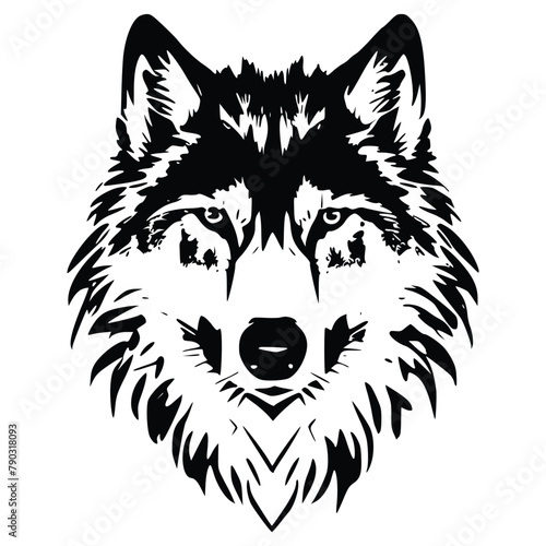 Vector illustration of a wolf for logos or designs, wolf vector, vector design of wolf, white background