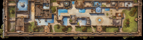 Developers blueprint of a manor layout in Manor Lords, illustrating planning and construction phases in the game photo
