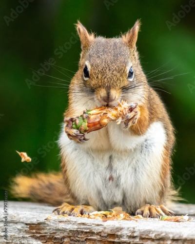 American red squirrel photo