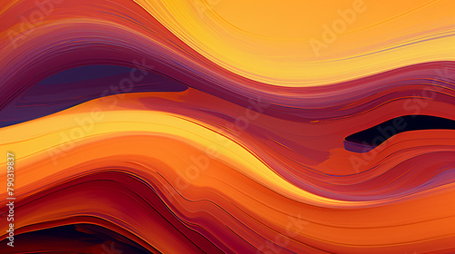Radiant wave patterns in abstract setting, threequarter view, saturated palette, velvet texture photo